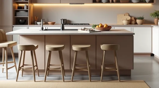 amenager-une-cuisine-avec-un-mur-en-biais